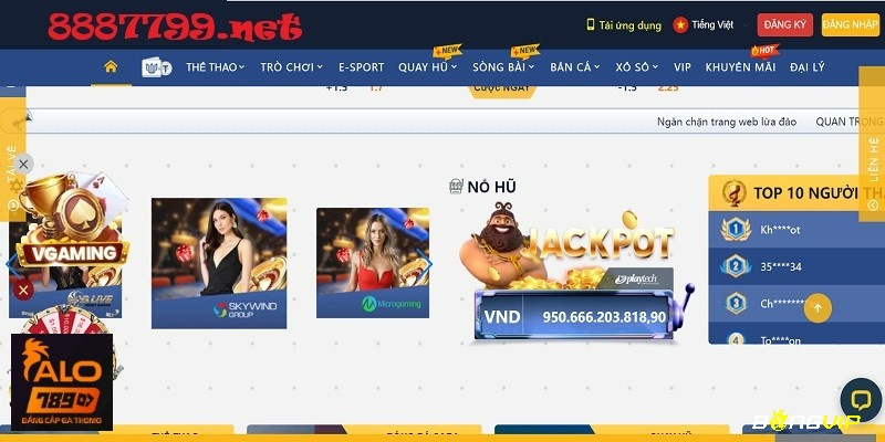 Sản phẩm trò chơi chất lượng từ 8887799.net