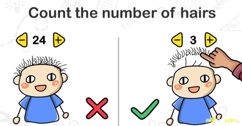 Kéo tóc ra khỏi đầu sẽ đếm được số lông