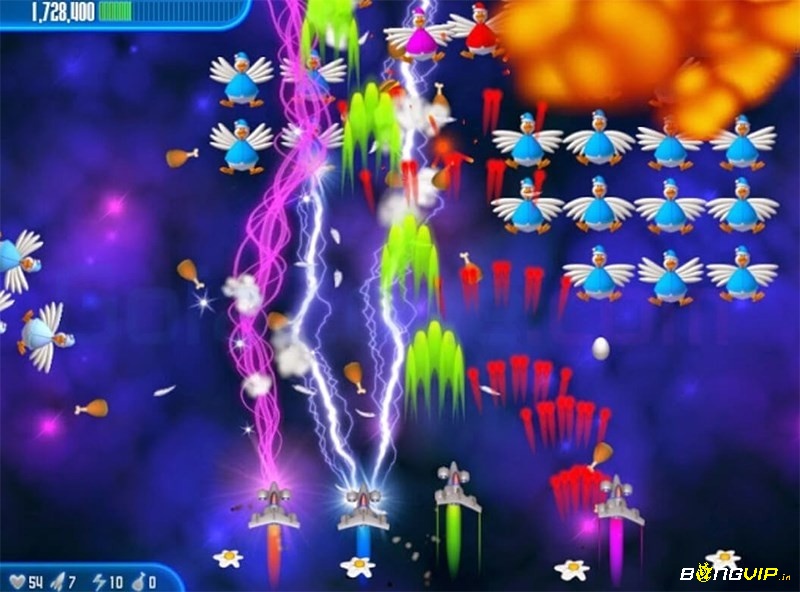 Bạn có thể chơi lên tới 4 người trong Chicken Invaders 5