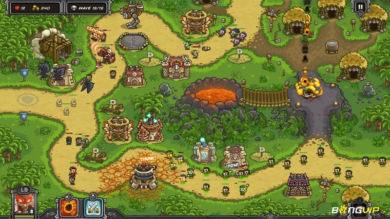 Bản đồ chiến đấu đầy màu sắc trong Kingdom Rush: Origins