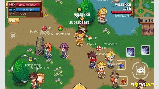 Trải nghiệm chơi cùng nhiều người khác trong Knight Age