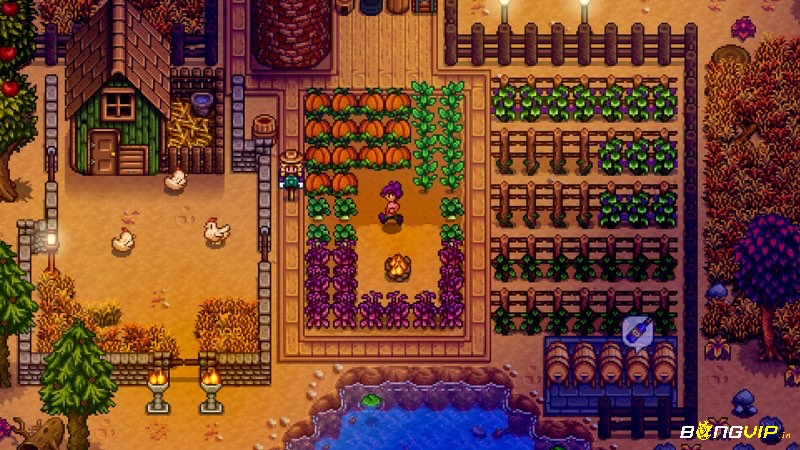 Stardew Valley – Game PC nhẹ mô phỏng nông trại với đồ họa pixel art và gameplay thư giãn, cập nhật nội dung mới nhưng vẫn yêu cầu cấu hình thấp
