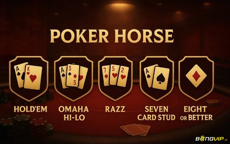 Texas Hold'em, Omaha và Seven-Card Stud là những biến thể được ưa chuộng nhất hiện nay