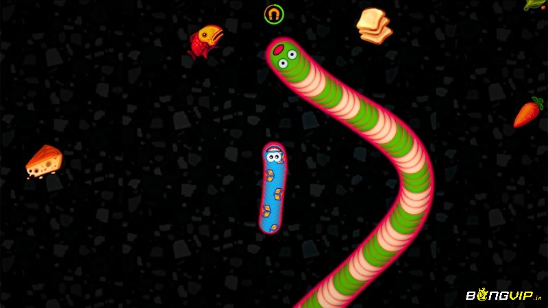 Các chú giun trong game đa dạng màu sắc sặc sỡ khác nhau vô cùng bắt mắt