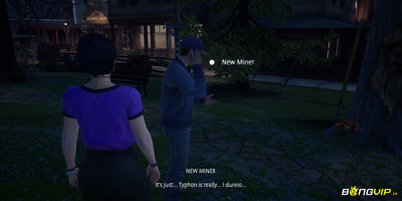 Giao diện gameplay khi Alex tương tác với môi trường và lựa chọn các đoạn hội thoại quan trọng ảnh hưởng đến cốt truyện.