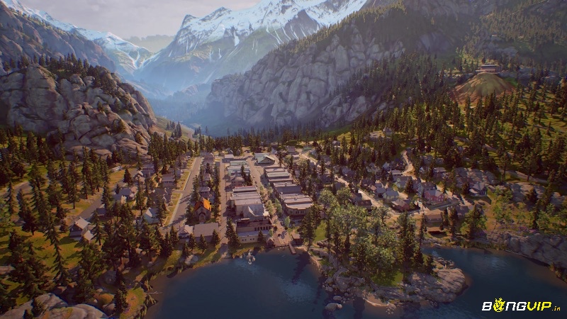 Bản đồ Haven Springs trong Life is strange: true colors và các điểm có thể tương tác, giúp người chơi khám phá tối đa nội dung phụ.