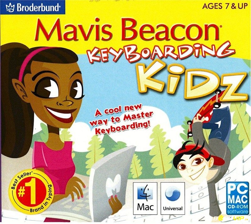 Mavis Beacon Keyboarding Kidz với giao diện nhiều màu sắc và trò chơi hấp dẫn cho trẻ nhỏ luyện gõ 10 ngón