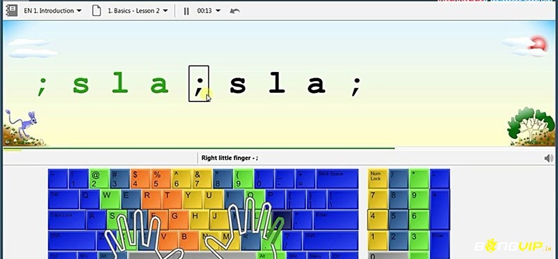 Type To Learn với các bài học chi tiết giúp trẻ em làm quen và luyện gõ 10 ngón chuẩn