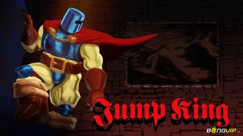 Jump King mobile với nhân vật đang leo lên tháp cao qua từng cú nhảy