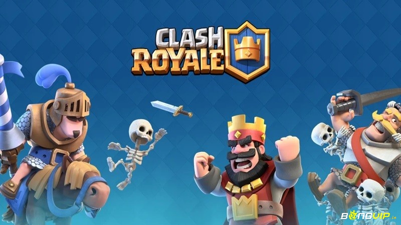 Trận đấu thẻ bài Clash Royale với các tháp và quân lính chiến đấu thời gian thực.