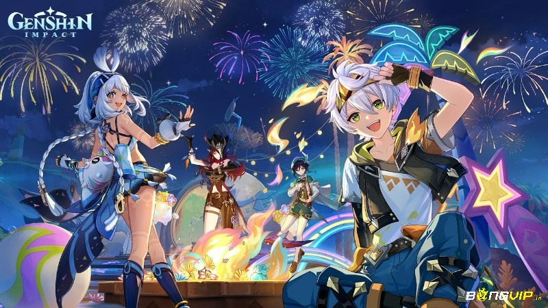 Genshin Impact mang đến đồ họa anime mãn nhãn cùng hành trình khám phá và cày cuốc nguyên liệu, nhân vật cực kỳ cuốn hút