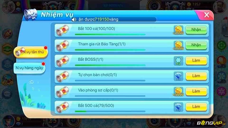 Hoàn thành nhiệm vụ để tích lũy xu và mở khóa tính năng mới trong game