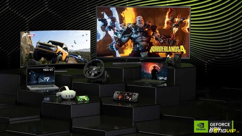 GeForce NOW mang thư viện game PC và đồ họa chất lượng cao trực tiếp đến điện thoại.