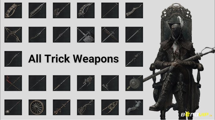 Trick Weapons trong game Bloodborne cho phép chuyển đổi linh hoạt giữa các dạng tấn công.