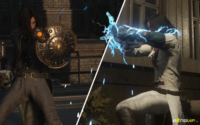 Nhân vật sử dụng Puppet String để tiếp cận kẻ thù trong Lies of P