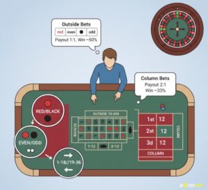 Cược ngoài Roulette là gì? Hướng dẫn chiến lược & mẹo chơi