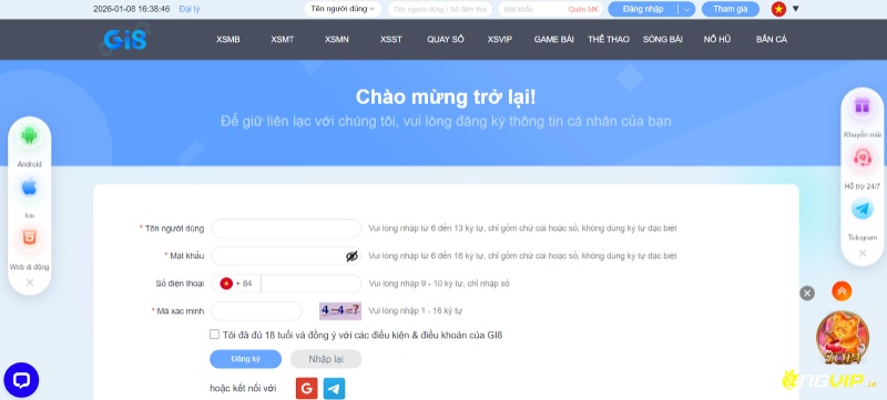 Hoàn tất xác minh giúp đăng ký Gi8 thành công, và sẵn sàng nhận ưu đãi 100K