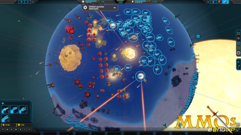 Giao diện tài nguyên trong Planetary Annihilation: TITANS hiển thị cân bằng cung cầu