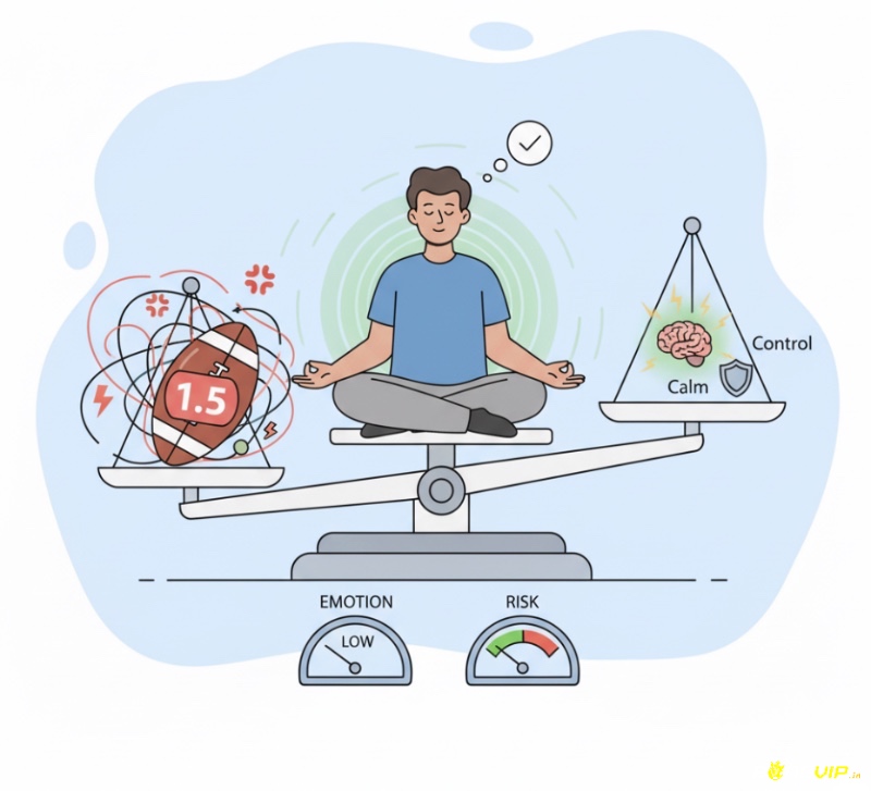 Người chơi cá cược giữ tâm lý bình tĩnh, không để cảm xúc tiêu cực chi phối khi đối mặt với các kèo cược khó