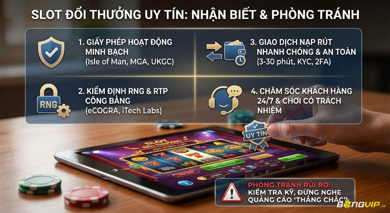 Checklist nhận biết Slot đổi thưởng uy tín: 4 tiêu chí cốt lõi và cách phòng tránh rủi ro lừa đảo 'thắng chắc'