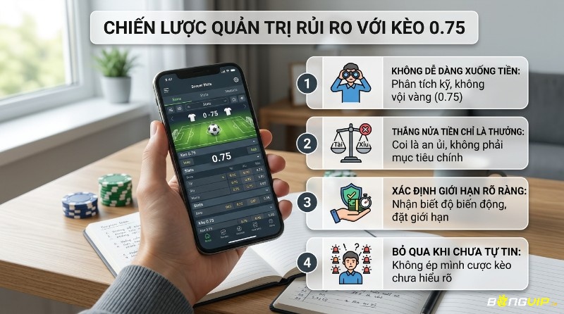 Chiến lược quản trị rủi ro kèo 0.75: phân tích kỹ không vội vàng, thắng nửa tiền là thưởng, xác định giới hạn, bỏ qua khi chưa tự tin, hiển thị trên điện thoại
