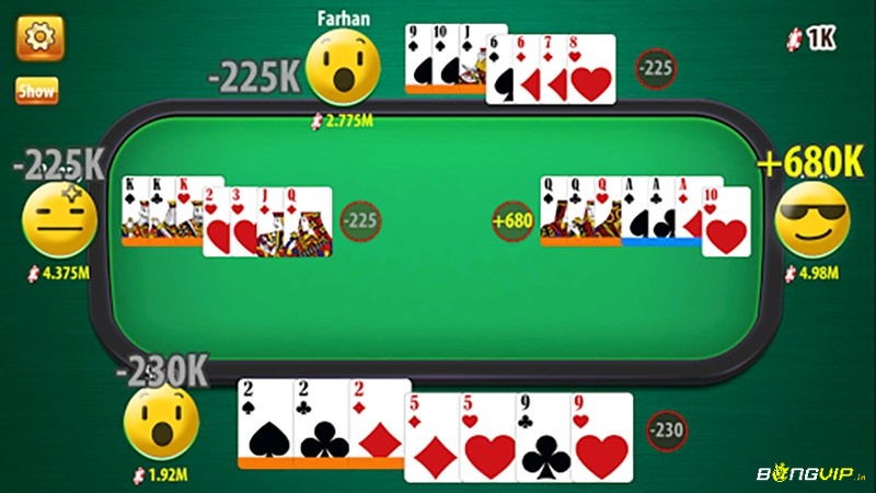 Game phome 8 lá là một phiên bản khác của phỏm truyền thống với số lá bài khác nhau