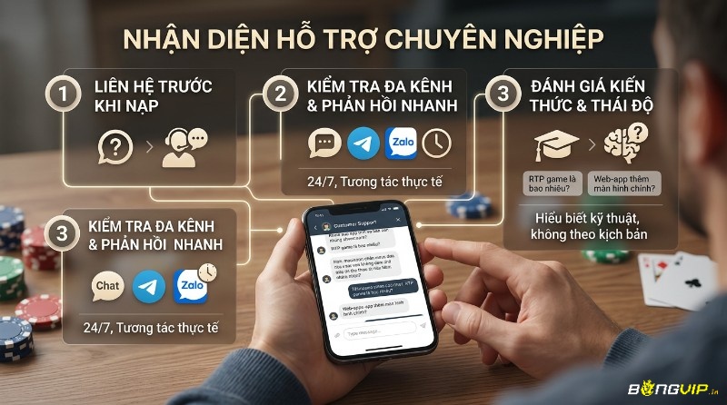 Nhận diện hỗ trợ chuyên nghiệp cổng slot game trên điện thoại iPhone nổ hũ: liên hệ trước nạp, kiểm tra đa kênh 24/7 qua chat, Telegram, Zalo. Đánh giá kiến thức, thái độ qua câu hỏi RTP, web-app